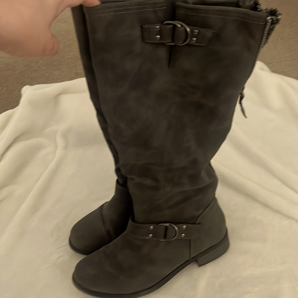 Xoxo Gray Tall Boots
